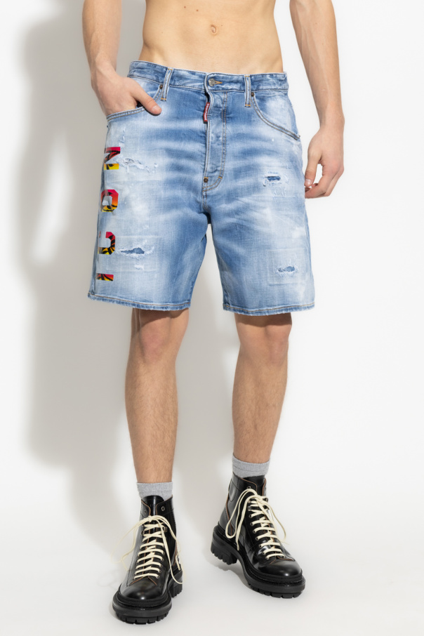 SchaferandweinerShops | Dsquared2 Denim shorts with logo